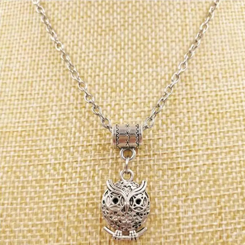 Fashion Vintage Variety Ferocious Owl charm Pendant sweater chain suitable Necklace DIY jewelry For Women Gift L28