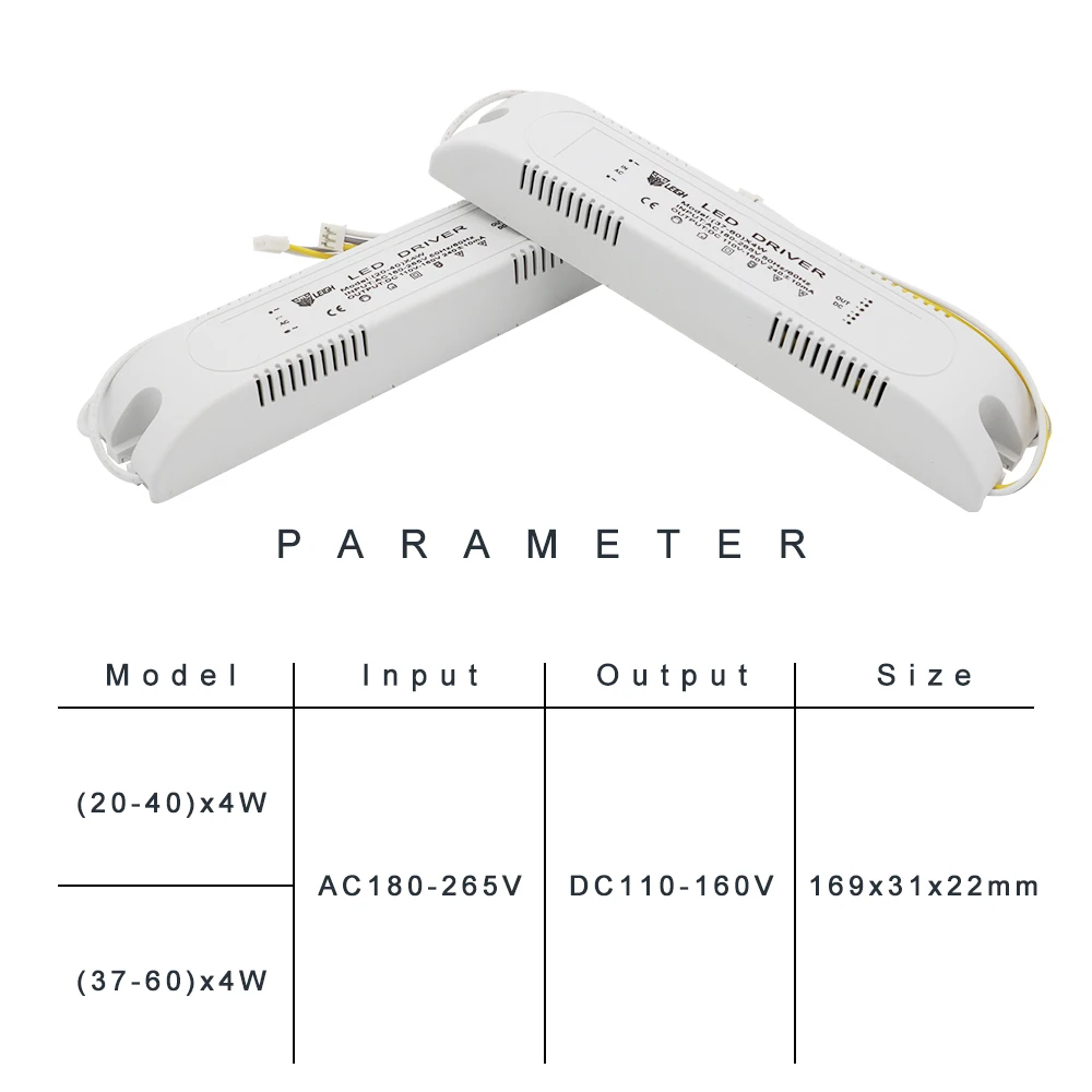 AC 180-265V LED Driver 2 Outputs 240mA Constant Current 20W*2 60W*2 Led Ceiling Lamp Power Supplies Lighting Transformers CE