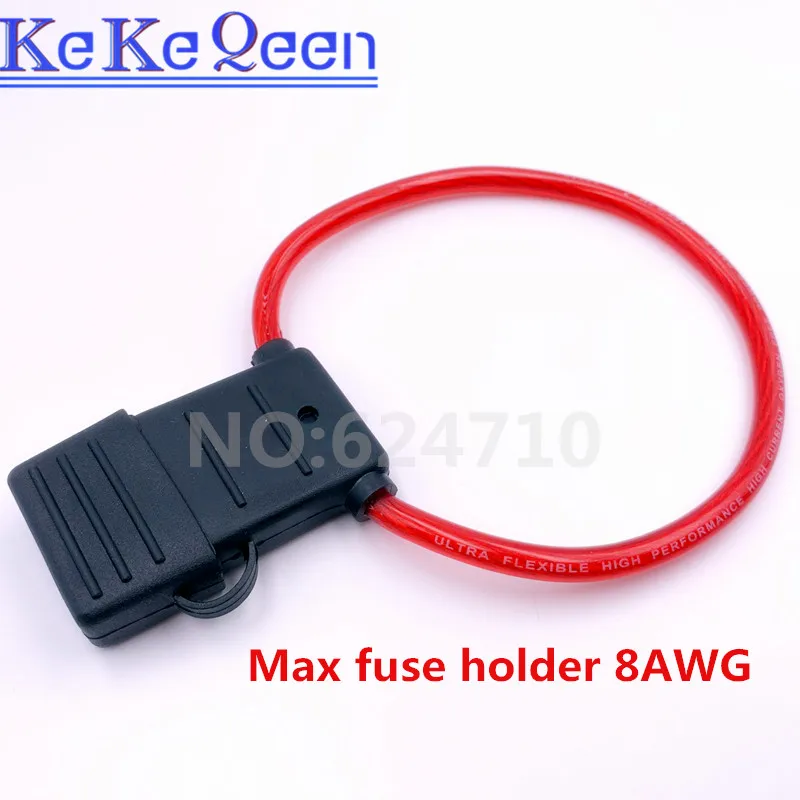 1set Inline Auto Blade Fuse Holder 8AWG Fuse Holder MAXI Fuse Holder With 26cm Wire Plastic Cover with 60A MAXI FUSE