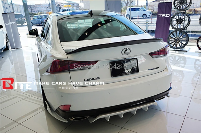 For Lexus IS200 IS250 IS350 IS300 AWD/IS200T 2014-2018 Carbon Fiber Rear Roof Spoiler Tail Boot Lip Trunk Wing Car Accessories