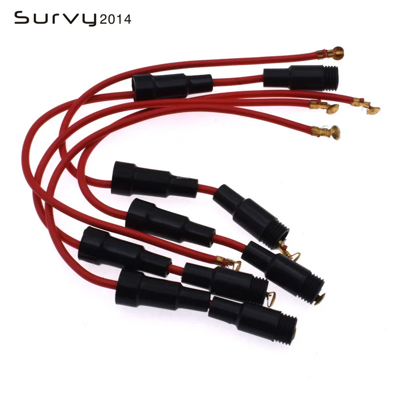 

10pcs 5*20mm Inline Fuse Holder 220V Fast-Blow Screw Type Fuse Holder Quick-Blow Glass Fuse Holder with 16 AWG Wire 13A
