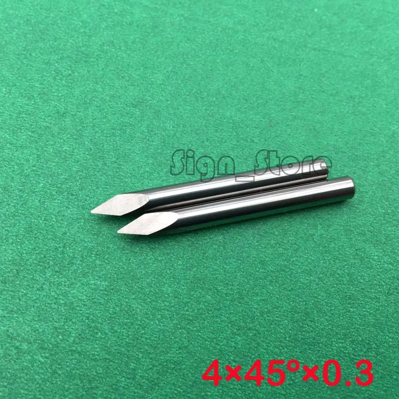 10 pcs 4mm 45 Degree 0.3mm Three Edge CNC Router Tools, Carving Bits, Engraving Tool Cutters, Soft Stone,Metal,Wood