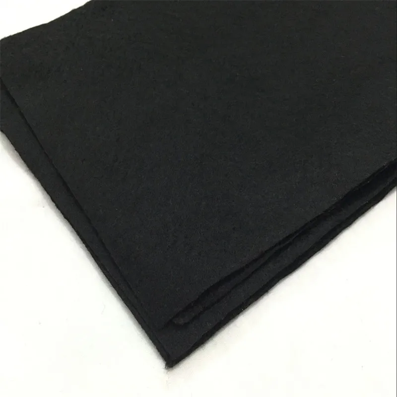 Black Non Woven Felt Fabric Sheets Fiber Thick Kids DIY Craft Assorted Fabric Square Embroidery Scrapbooking Craft   AA8505