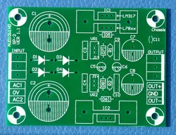 Voltage Regulator PCB for LM317 LM337 or 78xx 79xx IC.