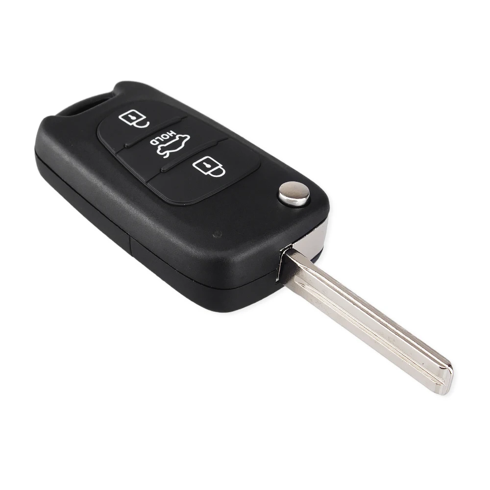 KEYYOU For Hyundai Avante I30 IX35 Kia K2 K5 Sorento Sportage 3 Buttons Flip Folding Remote Car Key Shell Cover Case