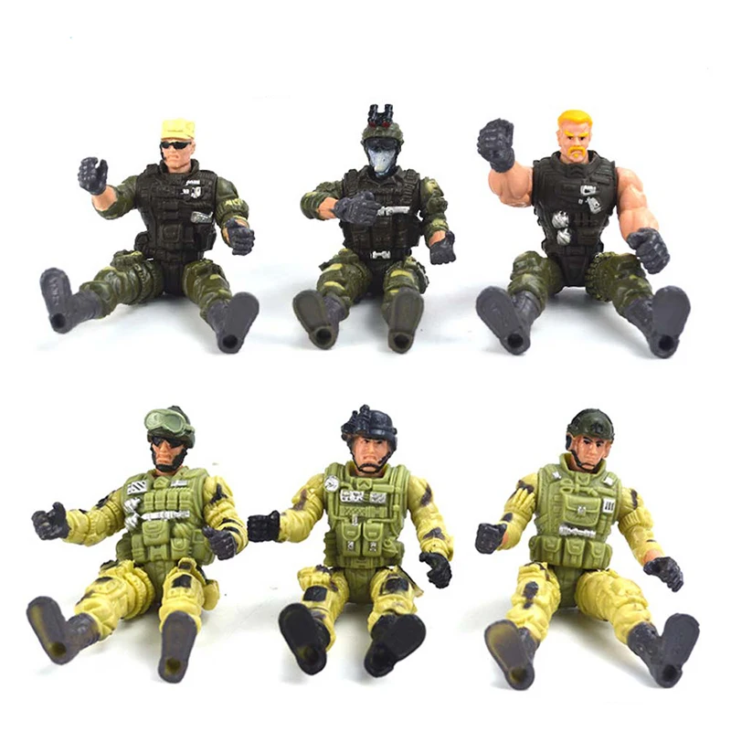 SWAT ทหาร Command Mini Figures Action Modern Army Combat เกมตัวเลขของเล่นทหารทหารพลาสติกทหารเด็กของขวัญ