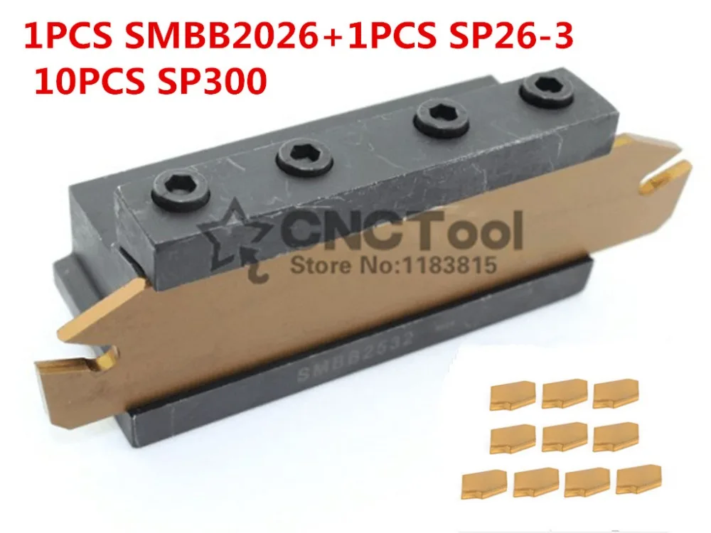 20mm petiole SPB26-3 1pcs+SMBB2026 1pcs+ SP300 NC3020/NC3030 10pcs=12pcs/set NC3020/NC3030 Machining steel CNC lathe tool