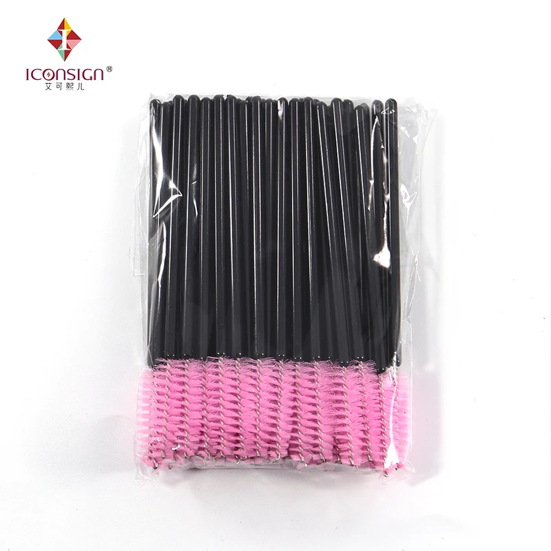 Lot de 50 brosses souples en plastique, longueur 72mm, accessoire de maquillage, cosmétique, mascara