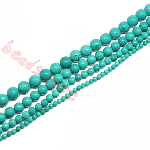 Natural Round Beads America Turquose Stone Beads For Jewelry Making 15inches/strand 4/6/8/10/12mm Pick Size( F00249)