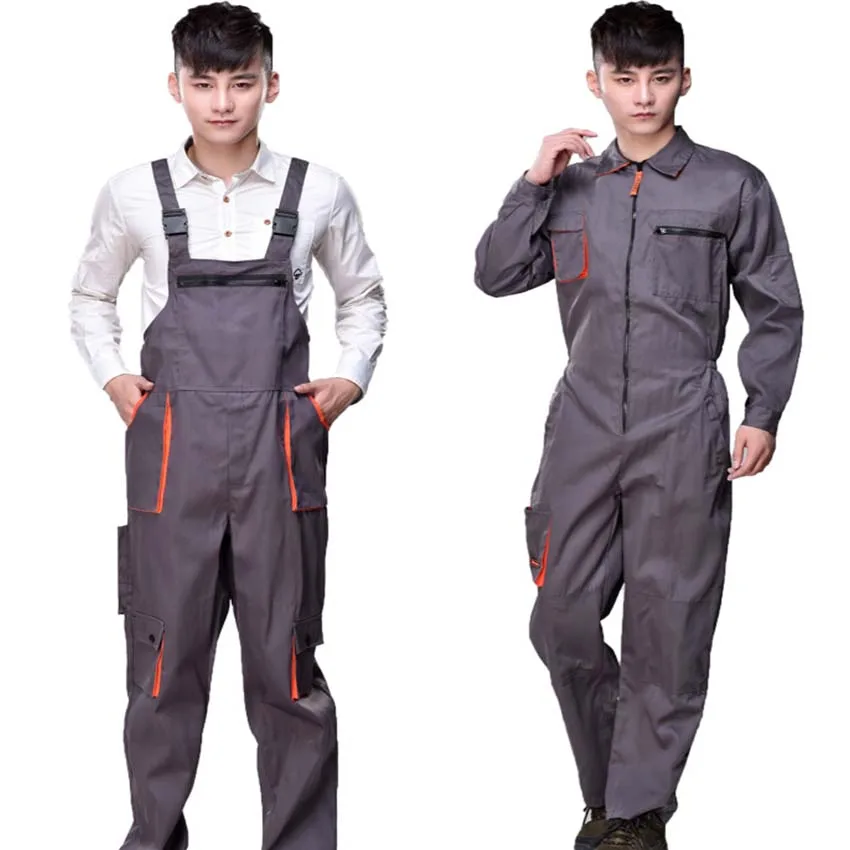 

Work overalls men women protective coverall repairman strap jumpsuits trousers working uniforms Plus Size sleeveless coveralls