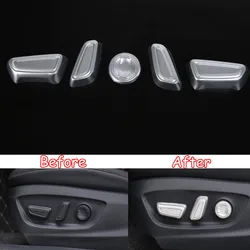 YAQUICKA 5Pcs/set Car Interior Seat Adjust Button Switch Cover Trim Styling For Toyota Camry 8th 2018 ABS Auto Accessory New