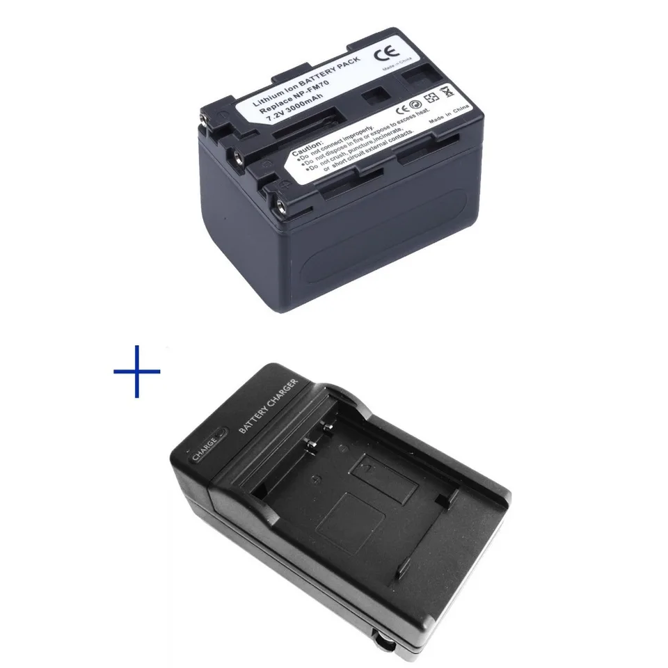 1 Pc NP-QM71 NP-FM70 FM70 Battery + Charger for Sony HVR-A1U DCR