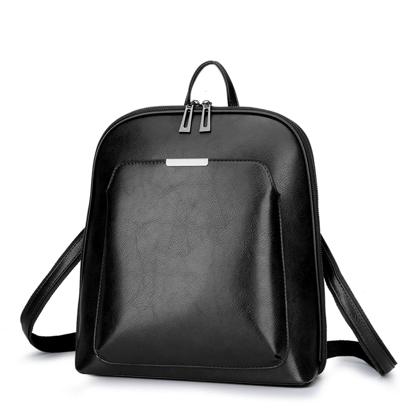 Vintage Backpack Female Brand Leather Women\'s backpack Large Capacity School Bag for Girls Leisure Shoulder Bags for Women 2024