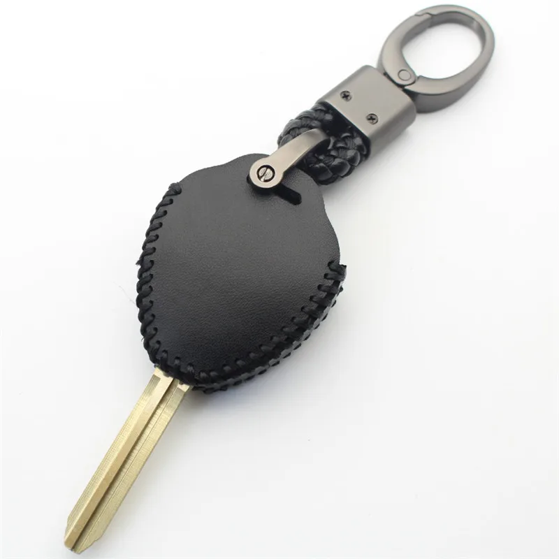 FLYBETTER Genuine Leather KeyChain 2Button Remote Key Case Cover For Toyota Camry/Prado/Corolla/Avensis/Yaris (B) L330