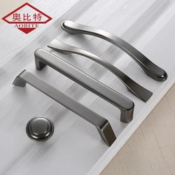 AOBT Kitchen Cabinet Storage Handles Matte Black Dressers Cupboard Door Pulls Drawer Knobs Wardrobe Bedroom Furniture Hardware