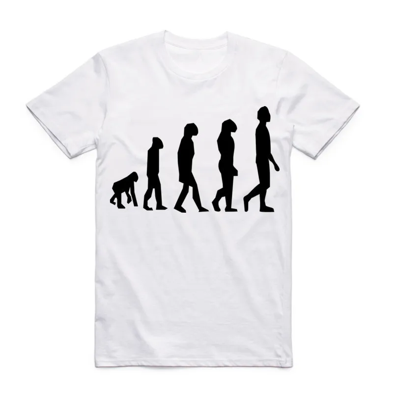 Evolution Biathlon T-shirt Funny Men Evolution Cool O-neck Men's T Shirt Summer Casual Fashion Men Clothing