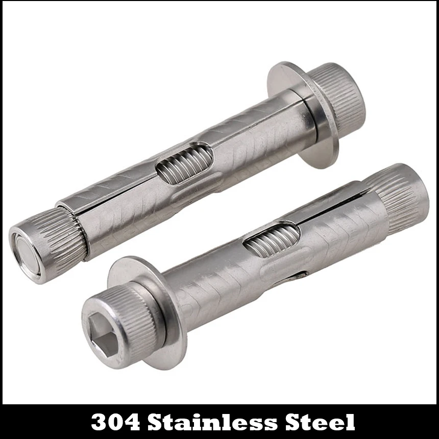 M12 M12*80/90/100 M12x80/90/100 304 Stainless Steel Hexagon Socket Cap Allen Head Built-in Expansion Screw Concrete Anchor Bolt