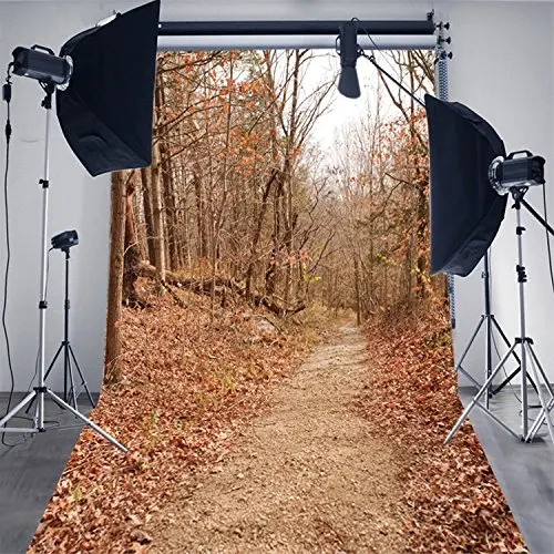 

5x7ft 5x7ft Photography Backdrop photography autumn fallswing forest path backdrop