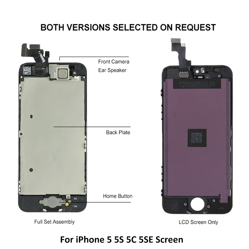 ชุดจอ LCD สำหรับ iPhone 5 5S 5C SE หน้าจอ LCD Completo Assembly สำหรับ Apple iPhone 5G 5SE LCD Touch Digitizer