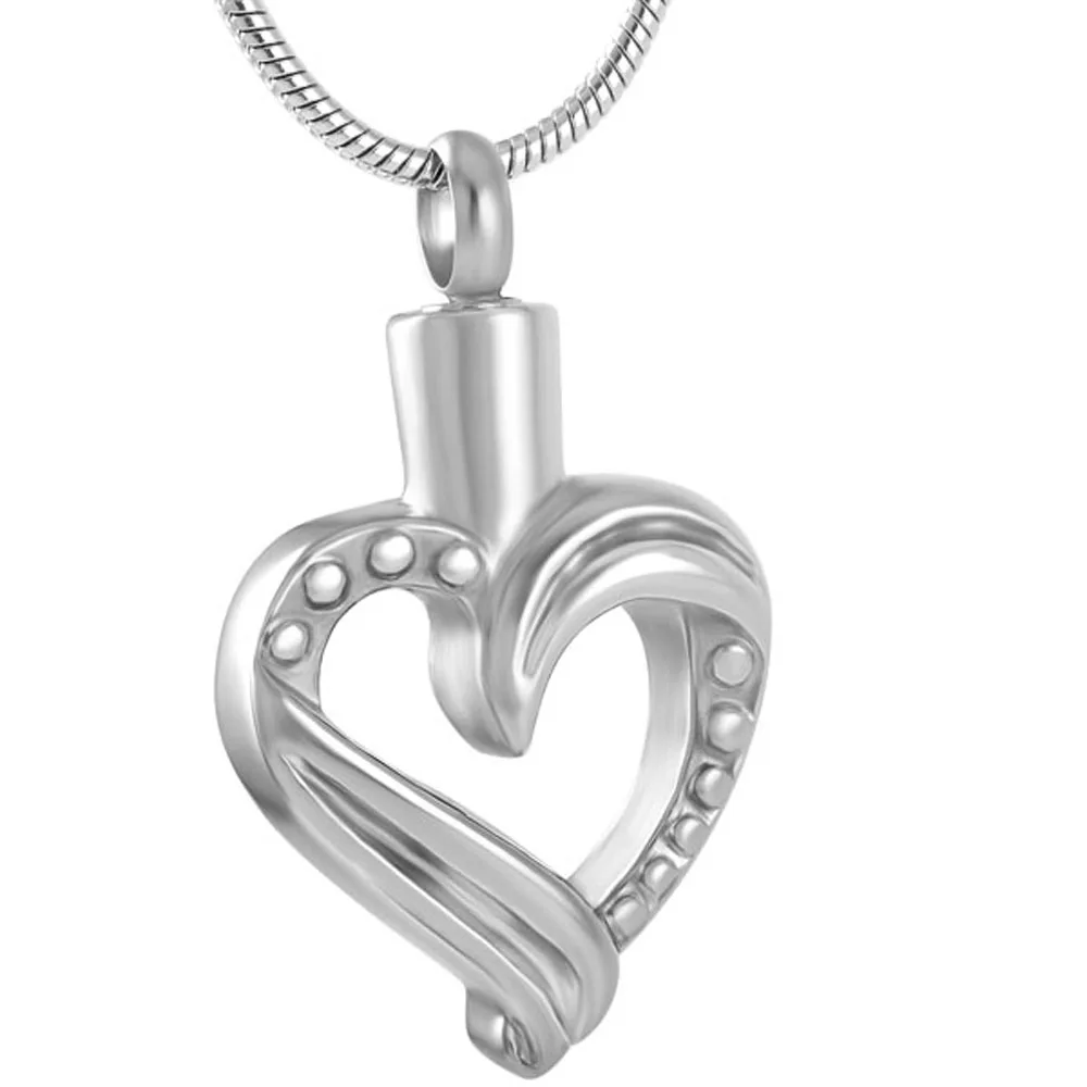 MJD9126 Discount !!! Big Sale 50% Off Qualified 316L Stainless Steel Memorial Keepsake Urn Pendant Necklace(only pendant)