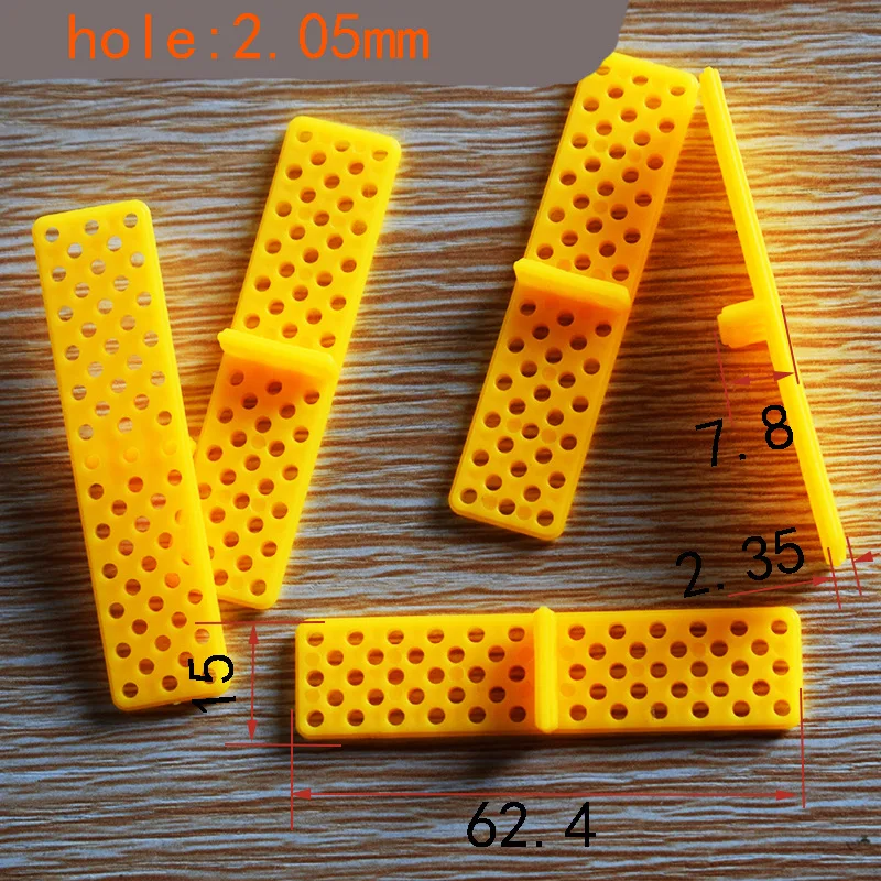 10/100pcs 15x62.3mm Short T bracket/foot sheet/dron rc car plane robot kids toys for boys diy baby accessories montessori