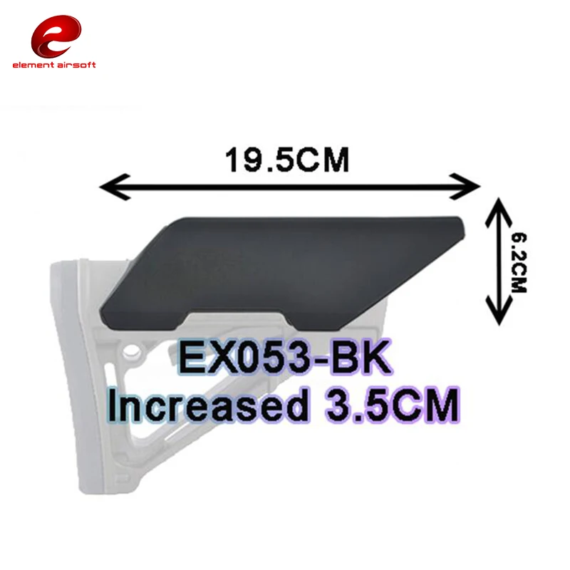Element Airsoft High Style MAG PUL Industry Cheek Riser Accessory for Use on Non AR/M4 Application CTRL EM OE 19.5*6.2CM Black