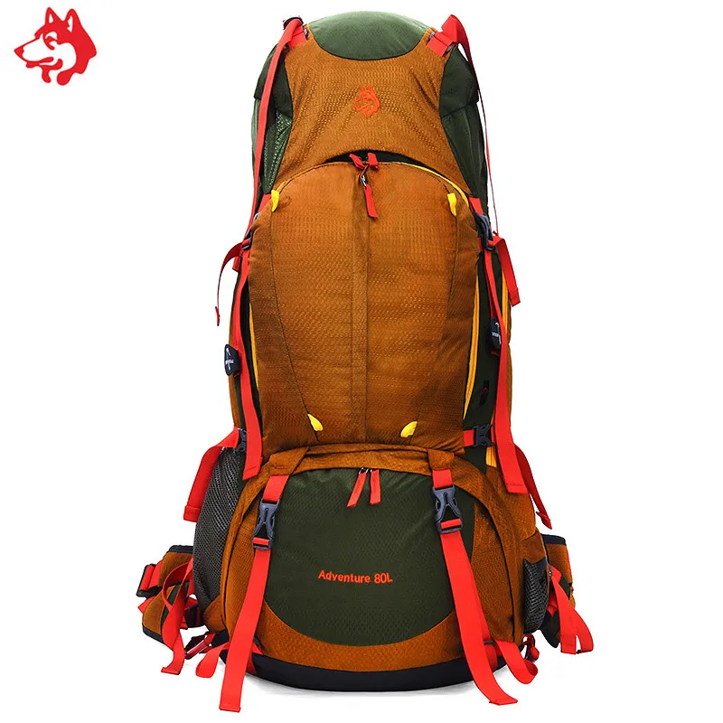 Yiwu 80L new outdoor camping hiking sports travelling bag professional heavy mountaineering bag waterproof trekking  backpack