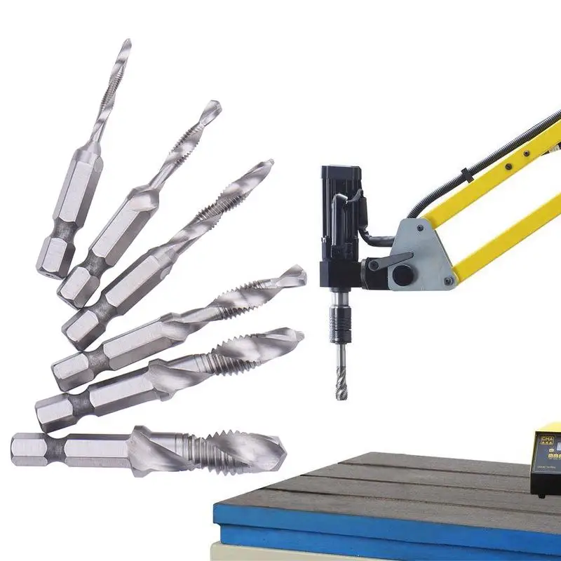 Hand Tap Drill Hex Shank HSS Screw Spiral Point Thread Metric Plug Drill Bits M3 M4 M5 M6 M8 M10 Hand Tools