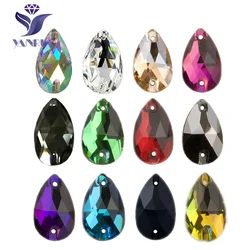 YANRUO 3230 Drop AAAAA Jakość Szycie Kryształ Flatback Rhinestones Sew On Stones Szkło Do Sukienek Biżuteria Odzież