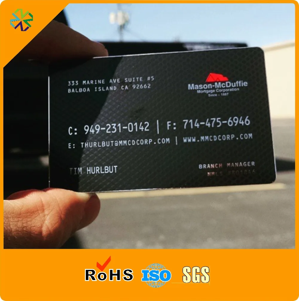 

credit card size custom laser cut China black backgound stainless steel metal card printing