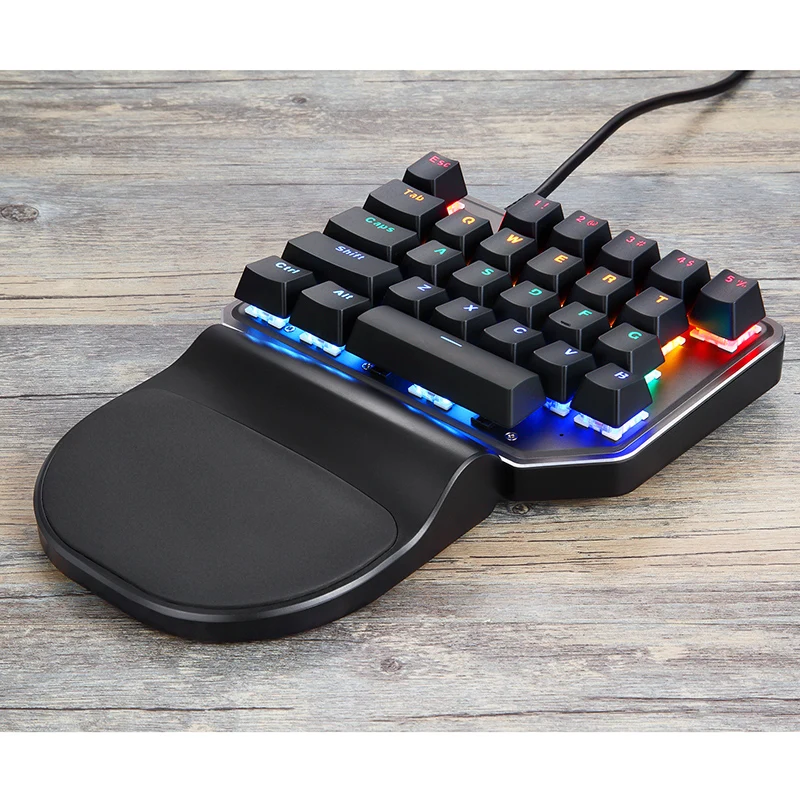 Imagem -03 - Motovelocidade-teclado Mecânico K27 V30 com Fio Usb Led Backlit Etiqueta Russa para Jogos Pubg Chave 27