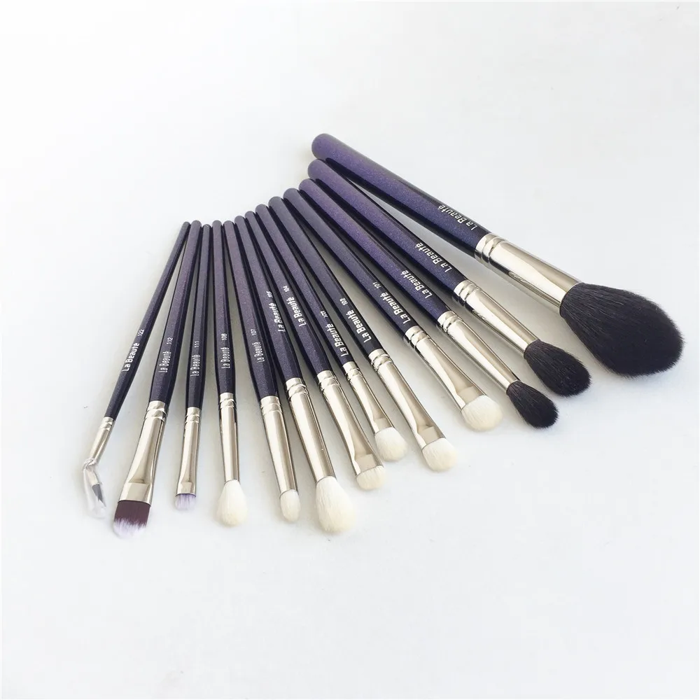 La Beaute Makeup Brushes High-Quality Goat Hair Face & Eye Set - Beauty Makeup Brushes Blender Tool