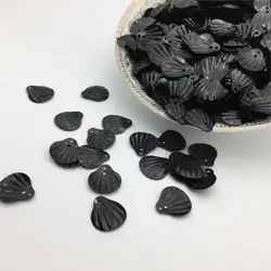 50g 13mm Shell Sequins Loose PVC Paillettes for Crafts Children Sewing DIY Dress Clothing Accessories Black Confetti Spangles