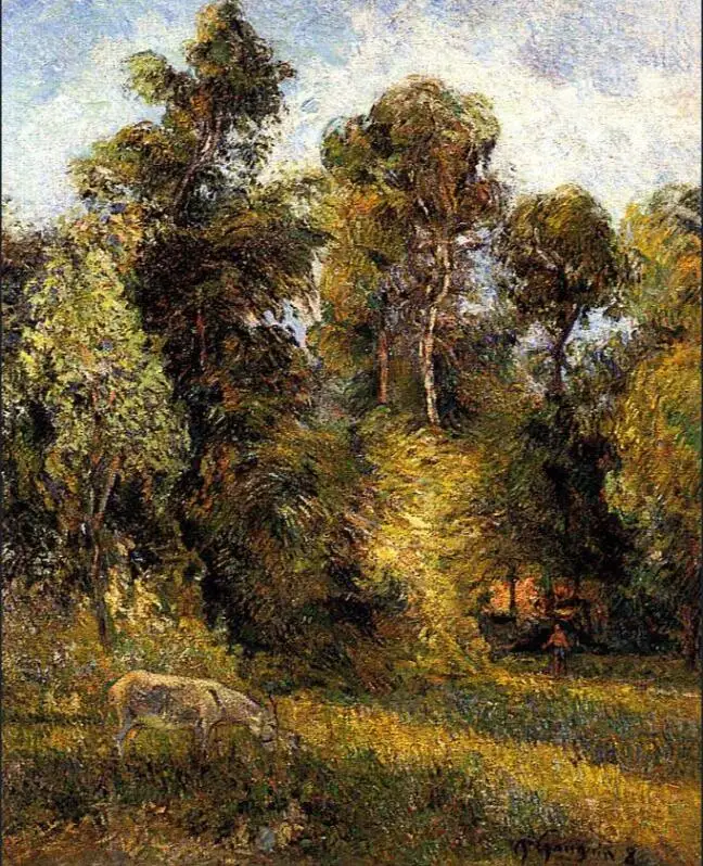 

High quality Oil painting Canvas Reproductions The Forest Edge (1885) by Paul Gauguin hand painted