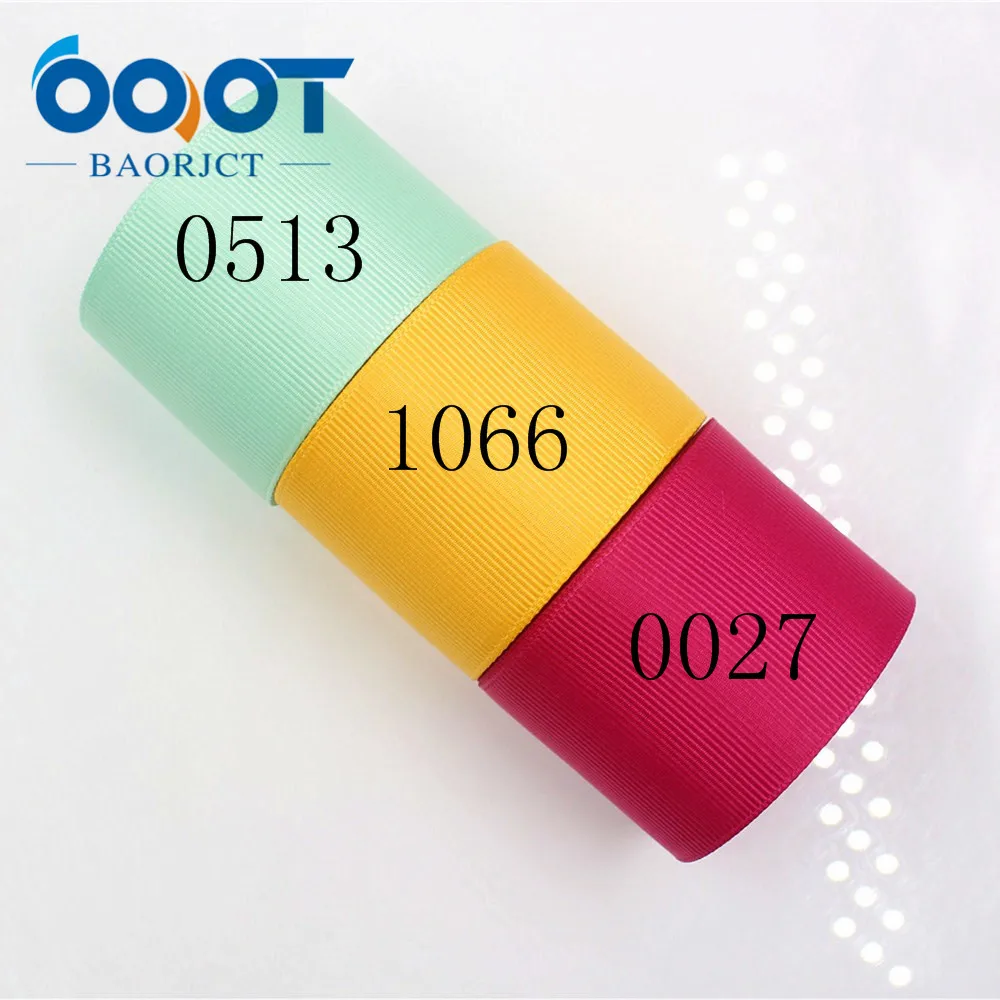 OOOT BAORJCT J-18515-L38MM 10 yard 38 mm Solid Color Ribbons Thermal transfer Printed grosgrain Wedding Accessories DIY material