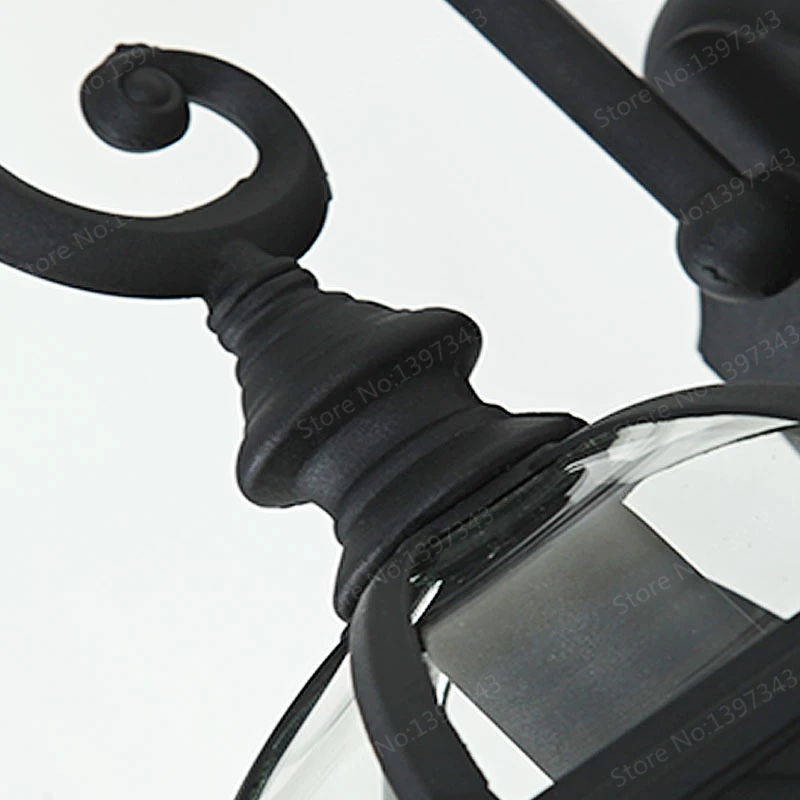 Black/Bronze Iron Wall Lamp AC85-265V Retro Modern Home Lighting Indoor Outdoor Decoration Light Waterproof Wall Light,WLL-347