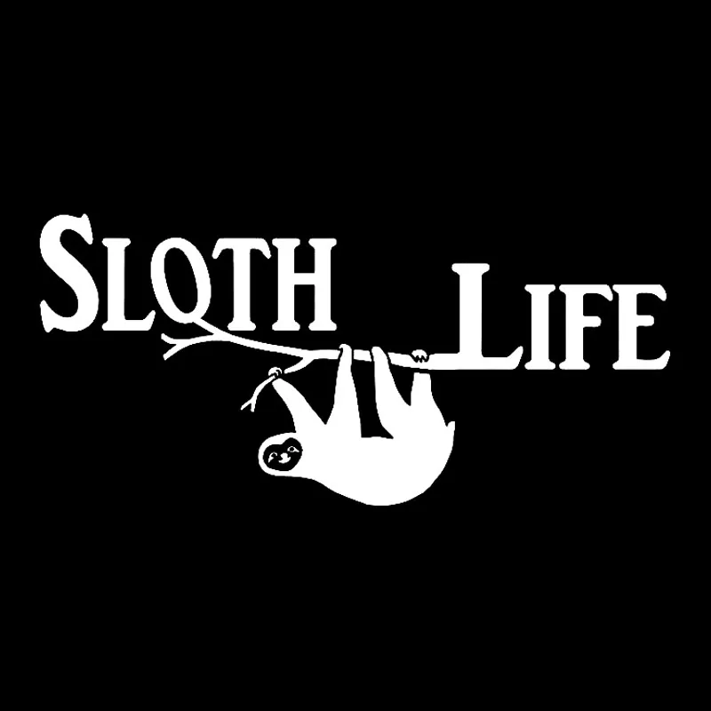 13.8CM*6.2CM Sloth Life Lovely Humour Animal Funny Vinyl Car Window Sticker Decal