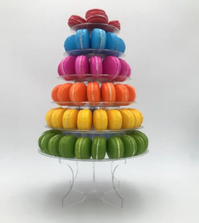 6 tiers Macaron Tower display foldable macaron display stand wedding decorating birthday party decoration