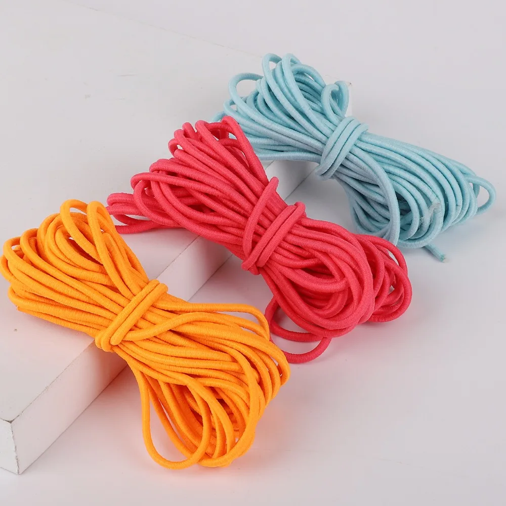 2.5mm Colorful High-Elastic High-Quality Round Elastic Band Round Elastic Rope Rubber Band Elastic Line DIY Sewing Accessories