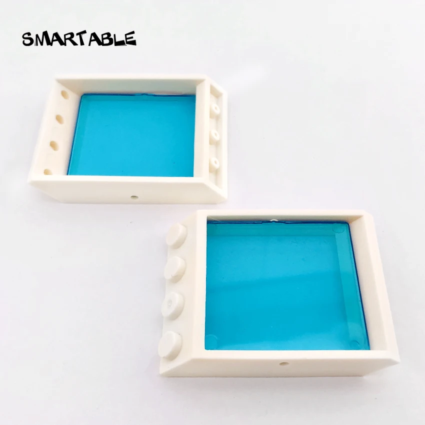 Smartable Window Frame With Glass Skylight For Roof Building Blocks DIY Toys For Kids Compatible All Brands City Parts 8pcs/lot