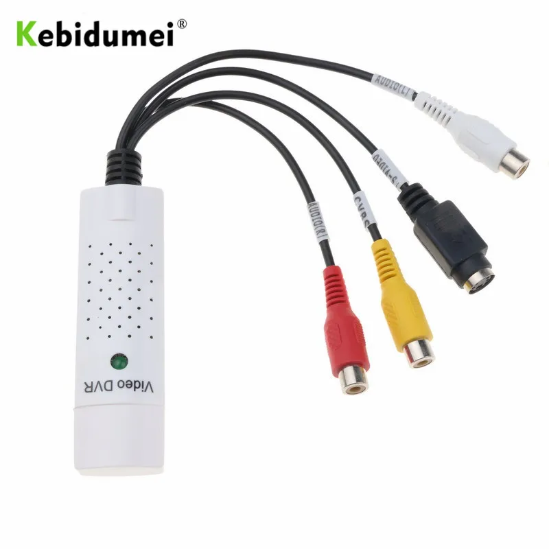 Kebidumei New Arrival USB 2.0 Video Capture Card Converter PC Adapter TV Audio DVD DVR VHS for Computer 2.0  DC60