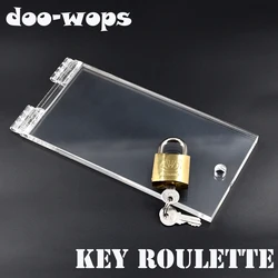 Key Roulette - Arcylic Magic Tricks Open Padlock Magia Magician Close Up Stage Illusions Gimmick Props Mentalism Comedy