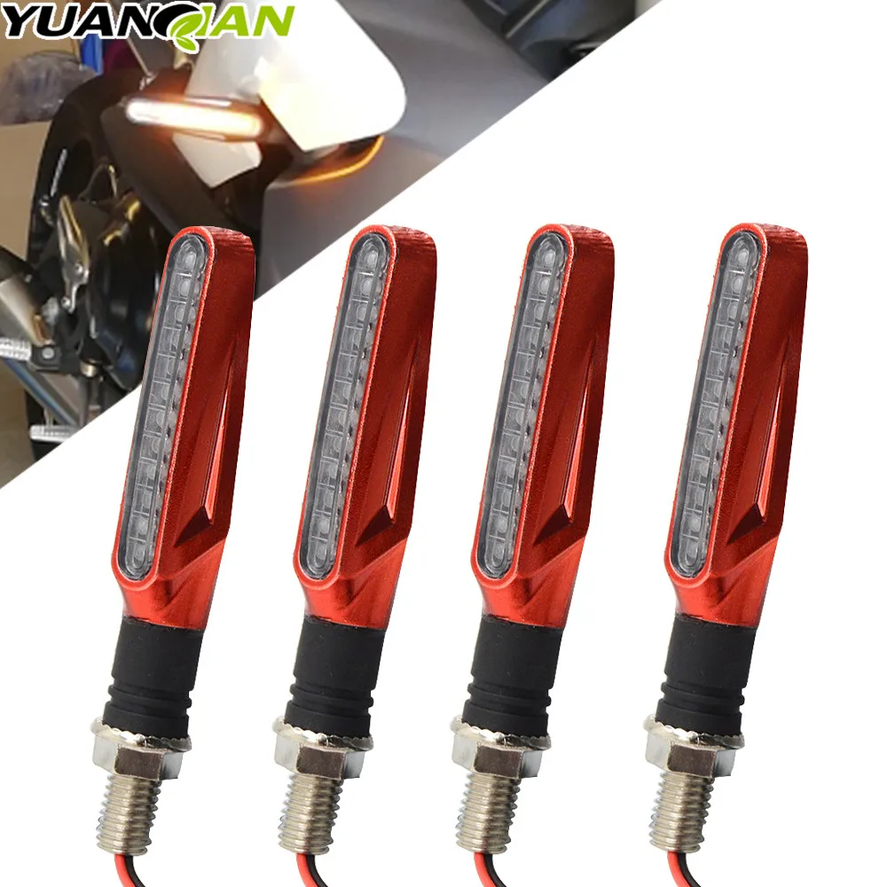 

2018 newest 2x Universal flowing water flicker led motorcycle turn signal Indicators Blinkers Flexible Bendable Amber light lamp