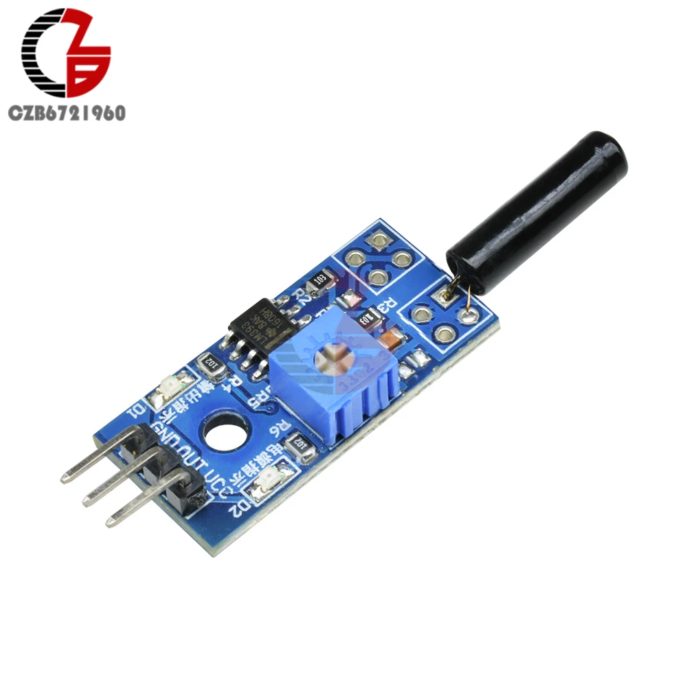 High Sensitivity DC 3V-5V Vibration Switch LM393 Vibration Sensor Switch Module Shock Switch for Arduino Fan Motor Auto Car