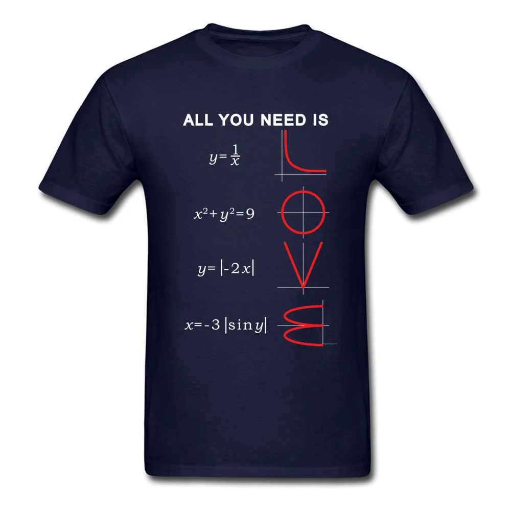 Geometric Algebra Equation Graph Tshirts A ll You Need Is Love Math Science Problem Black Fashion TeeShirt Plus Size New T Shirt