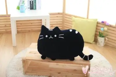 about 40x30cm cartoon black cat pillow plush toy soft cushion, throw pillow Christmas gift h708