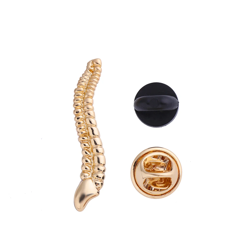 Trendy Cervical Vertebra Pins Metal Medical Gift Nurse Vintage Gold Color Brooch Jewelry Exquisite Brooches Women Accessories image 4
