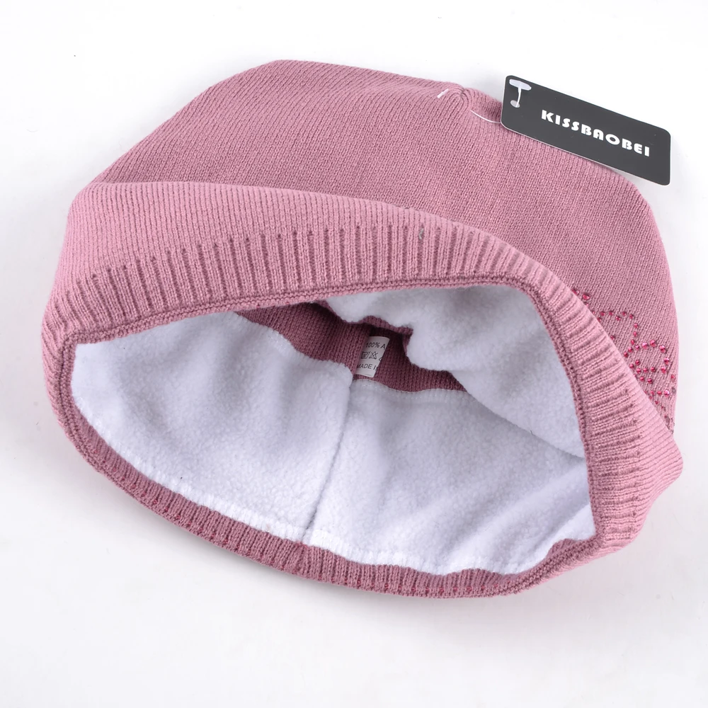 Winter Ladies Knit Hats For Women Beanies Hat Flower Diamond Beanie Brand Touca Knitted Cap Balaclava Caps Bonnet Hats