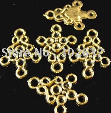 

FREE SHIPPING 210pcs Antiqued gold 3-to-1 filigree links A746G