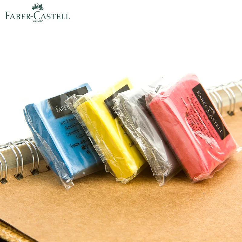 FABER CASTELL Plastic eraser pencil sketch color art drawing color soft plasticene lead rubber